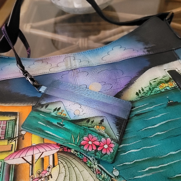 Anna by Anuschka hand painted leather handbag. - Picture 5 of 8